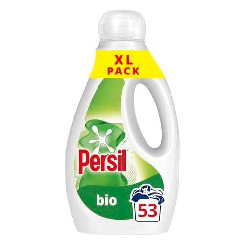 Persil Bio Laundry Washing Liquid Detergent 1st time removal of tough stains outstanding stain removal in quick & cold washes 53 washes (1.431 L)