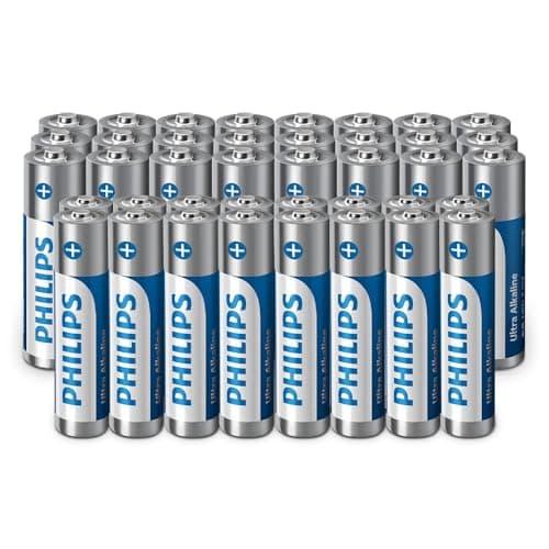 40 Philips Ultra Alkaline AA/AAA Batteries Combo -  24 AA and 16 AAA batteries